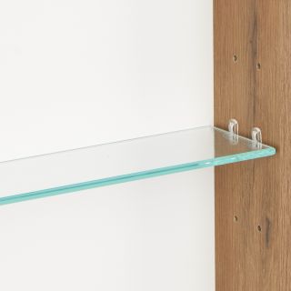 Зеркальный шкаф Акватон Сканди 55см белый/дуб рустикальный 1A252102SDZ90